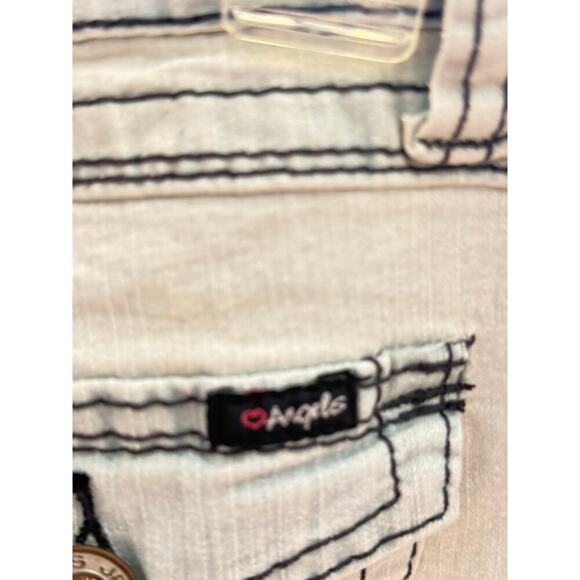 Angel Jeans Stone Washed Size 11 Women's Long Bermuda Shorts - Picture 6 of 6